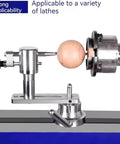 Premium 16-Inch Woodturning Lathe Tools Set With Multifunctional Beading Bit And Ball Cutter Holder For DIY Projects, showing ball cutter holder in use.