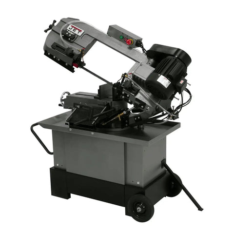 Heavy Duty Metal Cutting Band Saw Workhorse With 7 X 10-1/2 Inch Capacity, 0 To 45 Degree Miter Head, Horizontal And Vertical Setup, 1 HP Motor, 115/230V 1Ph, Hydraulic Downfeed For Smooth, Precise Cuts