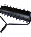 Front view of 60 Inch Drum Spike Aerator Tow Behind Lawn Roller Attachment For ATV UTV And Riding Tractors With 126 Heavy Duty Spikes