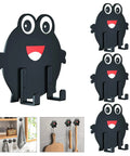 Adhesive Hooks 4 Pack Cute Frog Wall Hooks For Damage Free Hanging Aluminum Alloy Utility Hooks For Towel Coat