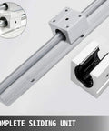 Two Pack SBR12 1000mm Linear Rail Kit With Four Carriage Blocks For CNC Machines And Automated Equipment, Heavy Duty Linear Guide Rails And Bearings Set, Smooth Glide Upgrade