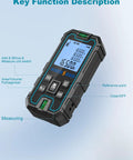 Pro Grade Laser Measuring Tool With 165 Feet Range Handy Red Laser Tape Measure Dual Bubble Levels For Precision Layouts