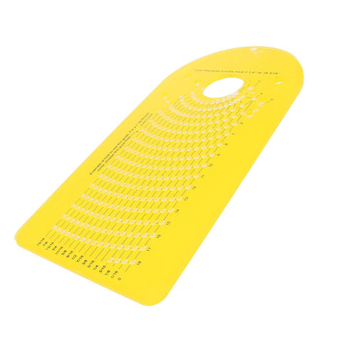 Rock Solid Circle Cutting Jig For Plunge Router With Precise Pivot Holes Adjustable Wood Cutting Guide in yellow for DIY projects.