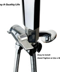 Showerhead Shut Off Valve With Stainless Handle Mini Ball Valve Chrome Finish 304 Stainless Steel Half Inch NPT Thread