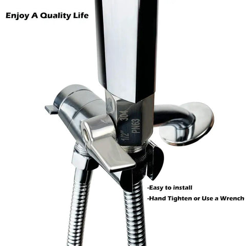 Showerhead Shut Off Valve With Stainless Handle Mini Ball Valve Chrome Finish 304 Stainless Steel Half Inch NPT Thread