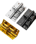 Heavy Duty Automatic Door Closer Self-Closing Invisible Door Spring Hinges in bronze, silver, and black finishes