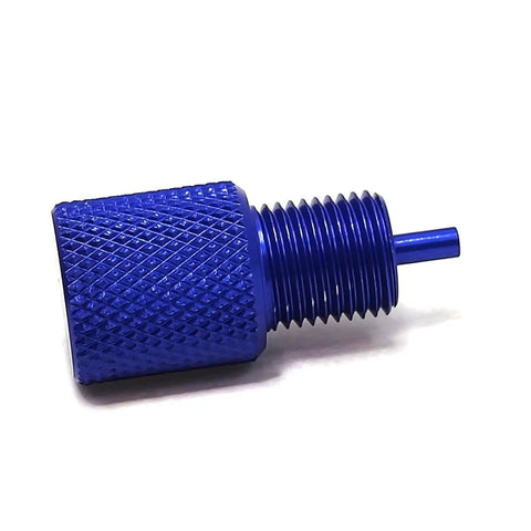 Pro Shop Grade Brake Proportioning Valve Bleeder Tool For Disc And Drum Trucks Quick Cutoff Lock Adapter Pv2 Pv4 Compatible in blue aluminum alloy.