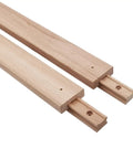 Premium Wooden Drawer Slides Glide Straight Up Like Butter With Sturdy Kiln Dried Hardwood Center Guide Track close-up of 400 mm length.