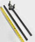 Jmsmsh Heavy Duty Hand Rebar Bender Tool For Steel Rods Up To 5/8 Inch with measuring tape and removable handle pieces.