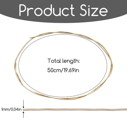 Product size illustration for Extra Easy Silver Solder Wire For Jewelry Repair Kit With 1mm Medium Density Welding Wire Tools