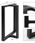 Beefy Heavy Duty T Shape Metal Table Legs 28x24 Inch Industrial Desk Legs Set Black 2 Pack Engineered To Hold Up To 800lbs