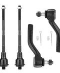 Front suspension upper control arm kit with ball joints; black steel, for GM trucks/SUVs 2000–2006, 12-piece set.