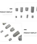Tough Stuff 300pcs Stainless Steel Allen Head Socket Screw Set Assembly Kit Tools Featuring Oval Cup Point Internal Drive Fasteners For Pro Mechanics And Industrial Jobs Solid Heavy Duty Gear Really Kick Ass Deal For Your Next Gig, assorted stainless steel socket screws