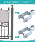 2 Pack 1-1/2 X 1-1/2 Square Post Female Hinges With 5/8 Pintle for Chain Link Fence Gates Galvanized Steel Hinge Set
