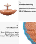 Artistic Bathroom Vessel Sink Shell Shaped Crystal Glass Wash Bowl Sink with faucet, showcasing smooth surface and thick walls.