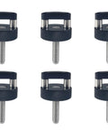 Aluminum 6 Piece Hard Top Bolts With Quick Release Thumb Screws And Built In D Ring Mount For Jeep Wrangler JK JL JT Gladiator