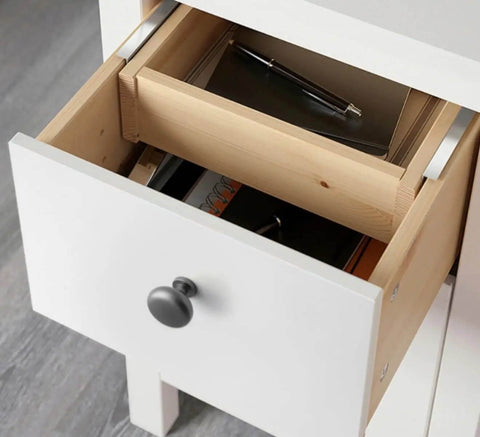 Upgrade Your Cabinets With Durable Brushed Nickel Knobs And Pulls For Kitchen Drawers And Closet Doors, Fingerprint Resistant, Tarnish Free Hardware That Is Built To Last on a white cabinet drawer