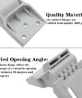 Two Pack Freezer Hinges For Small Chest Freezers Folding 3 Hole Design Durable ABS Plastic White Universal Fit close-up