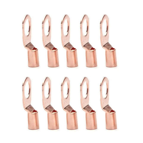 Awesome 120Pcs Assorted SC6 To SC25 Car Auto Copper Lug Ring Terminal Lugs With Seal And Heat Shrink Tubing For CrImp Connectors That Make Electrical Wiring A Total Vibe, copper ring lugs