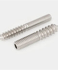Heavy Duty Double Ended Stainless Steel Screws With Hex Socket Dual Threads Self Tapping Fasteners For Wood Furniture Assembly Quick Build Hardware Kit Of Two Hundred Pieces M10 X One Twenty displayed.