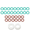 Colorful O-rings and white insulators from All In One Pro TIG Welding Torch Kit With Gas Lens And Ceramic Nozzles Glass Cups For WP17 WP18 WP26 Torches