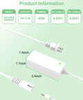 Power Cord Replacement For Cricut Cutting Machines Like Explore Air 2 Expression 2 Explore Air Explore One Create Mini And More 18V Charger Power Supply White, 3.4in adapter