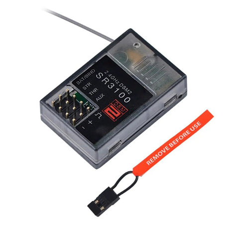 3.5V-9.6V 2.4GHz SR3100 3 Channel Receiver For DX3R DX4C DX2E Drones Remote Controllers Transmitters with red bind plug