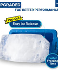Heavy Duty Flexible Silicone Ice Molds For Ice Baths Making Up To Eighteen Pounds Of Instant Chill, showing easy ice release design.