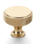 10 Pack Gold Knurled Cabinet Knobs For Drawers, Dressers, Cupboards And Wardrobes, Sleek Knurled Handles With Easy Install Mounting, Durable Brass Construction, Modern Kitchen And Bedroom Hardware, Model ZH0036