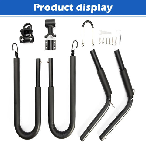 Adjustable Bicycle Surfboard Rack With Upgraded Design For Shortboards Longboards SUPs Paddles Windsurfing Boards And Skis Universal Bike Carrier parts display
