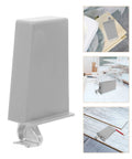 Gray Beefy Heavy Duty Concealed Cabinet Hinges For Kitchen Cabinets with soft close feature, shown in multiple angles.