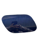 Straight Up Dope Waterproof Charging Port Cover Plate Built For VW ID4 And ID 4 Crozz In Fresh Blue side view with reflection.