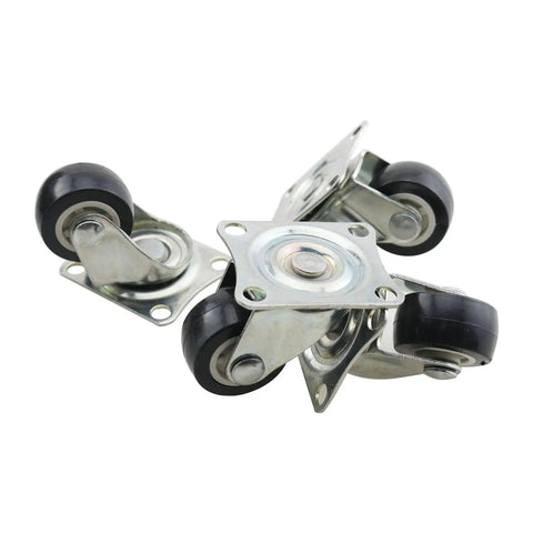 Eight Sweet Hella Compact Swivel Roller Casters With Legit Strong Self Sticking Pad And Screw Bolts for reducing weight strain.