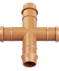 12 Pack 1/2 Inch Drip Irrigation Cross Connectors Four Way Tee Barbed Hose Fittings for 1/2 Inch Tubing Easy Install Leak Proof for Garden Patio Lawn Watering System
