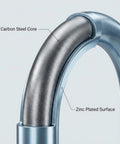 Close-up of U-Bolt Exhaust Clamp 1.75 Inch OD, Carbon Steel Core with Zinc Plated Surface