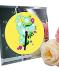 Twenty Pack Sublimation Blank Clock Glass Photo Frames 7.8 Inch Square For DIY Wall Decor And Heat Transfer Printing Includes Clock Hands And Stand Battery Not Included