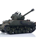 One Sixteenth Scale RC Sherman M4A3 E8 Fury Edition Tank with Infrared Battle BB Shooting Elevating Barrel Side View