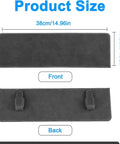 Custom Cut Sun Visor Extender Shield For Tesla Cybertruck 2024 To 2026 Premium suede product size measuring 38cm x 11.8cm.