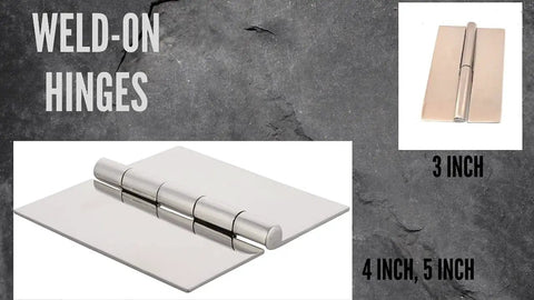 Beefy Heavy Duty Weld On Gate Hinge 4x4 Stainless Steel No Holes 5 Knuckles 2.5mm Thick Brushed Satin Finish for gates