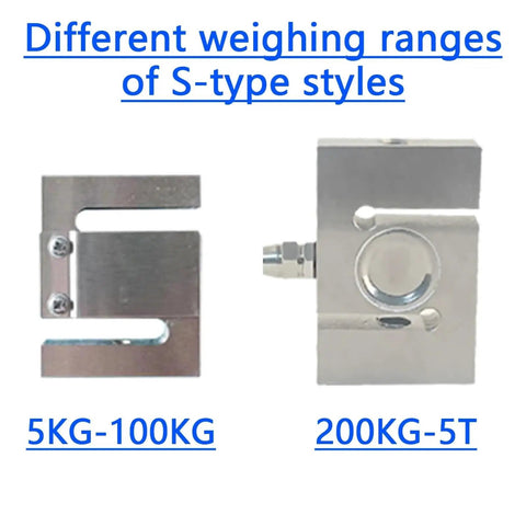 S Shape Tension And Compression Load Cell 5 Kg To 5 Ton Alloy Steel Sensor IP66 Waterproof For Crane Hopper Control System 30 Kg Load Capacity Industrial Grade, showing two styles with different weighing ranges
