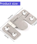 Heavy Duty Stainless Steel Picture Hanging Brackets 4 Pairs Interlocking Flush Mount Hooks For Photo Frames Wall Mount Hardware Rock Solid And Rust Proof With No Sweat Install dimensions shown
