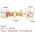 Stainless Steel Hex Socket Head Cap Screws And Nuts Kit With Flat And Spring Washers M3 To M8, SS304 Hardware Set For Indoor Outdoor Use, Built To Last Threads, Easy Tightening And Quick Adjustments M6x40