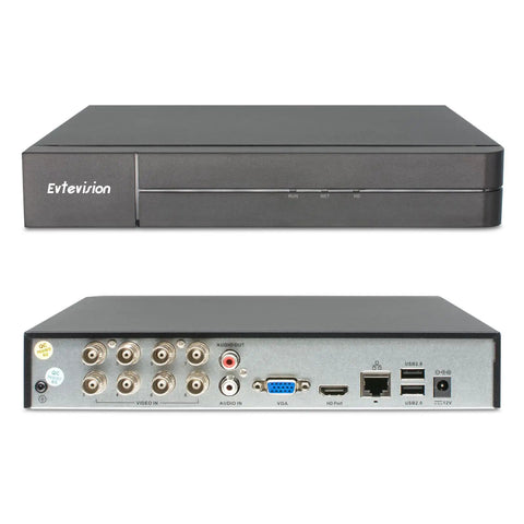 Front and back view of 16 Channel Hybrid 5MP Security DVR For Home And Business With Human And Vehicle Detection, no HDD included