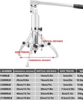 Rock Solid Heavy Duty Hydraulic Gear Puller Kit With 2 Jaw And 3 Jaw Configurations detailed dimensions and specifications.