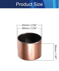 Hella Smooth Oilless Sleeve Bearing 60Mm Bore 65Mm Outer Diameter 50Mm Length Carbon Steel Sintered Bronze Plain Bushing size guide