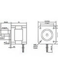 2 Pack Nema 17 Stepper Motors For DIYers And Makers Of 3D Printers And CNC Machines - 1A 13Ncm 42x42x20mm, 4 Wire 2 Phase, 5mm Shaft, Quiet High Torque, Reliable Precision Motion Control For Prototyping And Hobby Projects. NEMA 17 motor dimension drawing with 42x42x20mm frame, 5mm shaft, and 4-hole mount