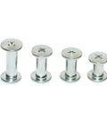 45 Pairs Of Top Shelf 304 Stainless Steel Chicago Screws For Rock Solid Leather Crafting And Bookbinding, assorted sizes.