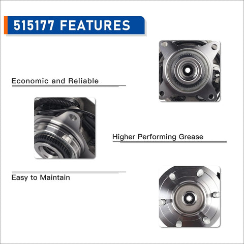 Front Wheel Hub Bearing Assembly For 2018 2019 Ford F-150 4WD With ABS Premium Replacement features and details