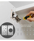 Installation of Rotating Concealed Cabinet Hinges Set 2 To 10 Pieces Stainless Steel Mounting Fixings For Hidden Doors with screws