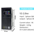 Heavy Duty Three Phase 380V VFD Frequency Converter 3.0 To 5.5 KW Inverter Drive For Smooth Motor Speed Control Dialed In Performance Adjustable Current Pro Grade Solution For 3Phase Motors, 87x138x180mm